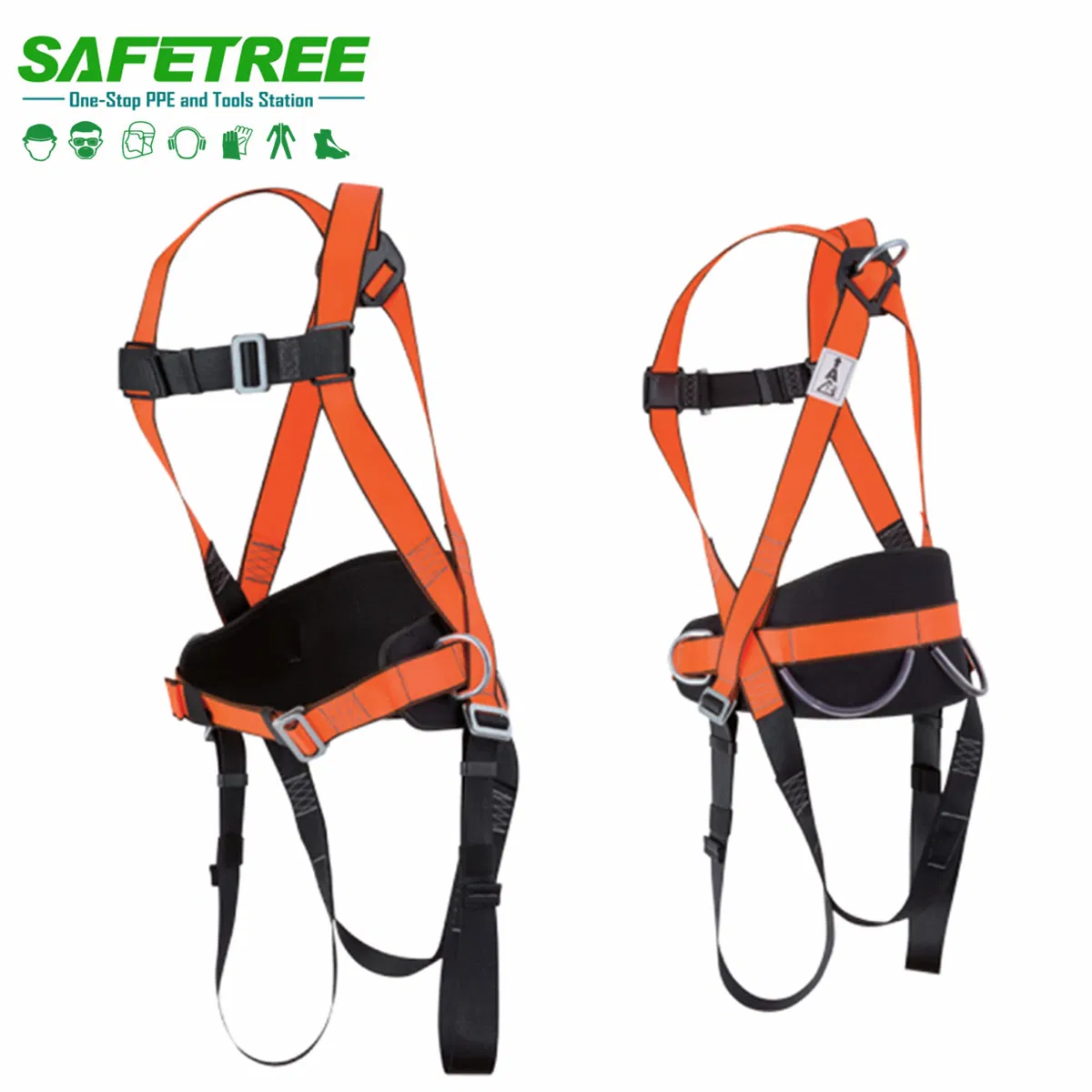 Harnais de protection contre les chutes du harnais complet en polyester CE FR361 avec soutien dorsal Harnais antichute EPI